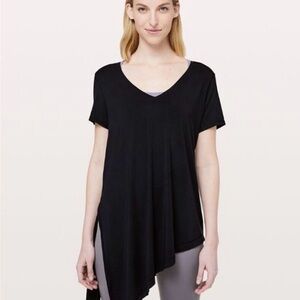 Lululemon To the Point Black Asymmetrical Top